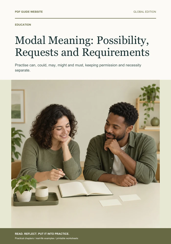Modal Meaning: Possibility, Requests and Requirements — PDF guide cover